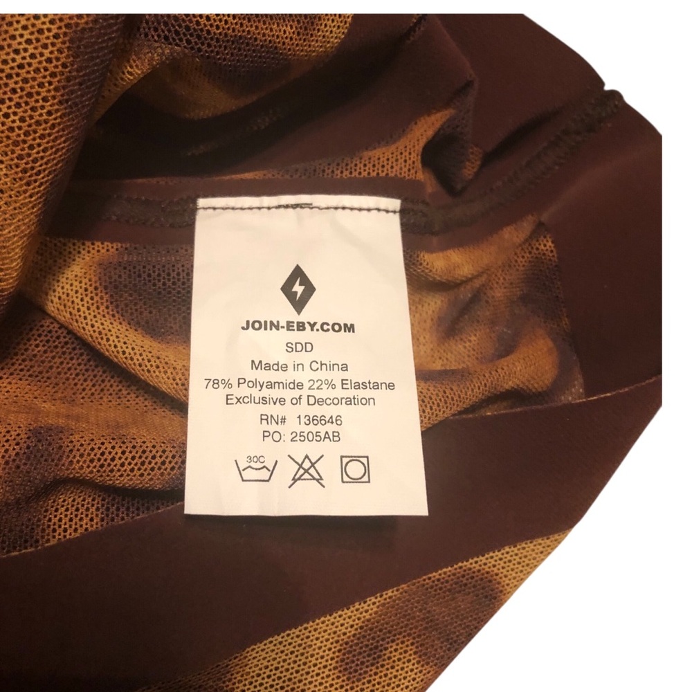 NWT EBY SDD Panthra Limited Print Seamless Mesh Bralette - Picture 11 of 13